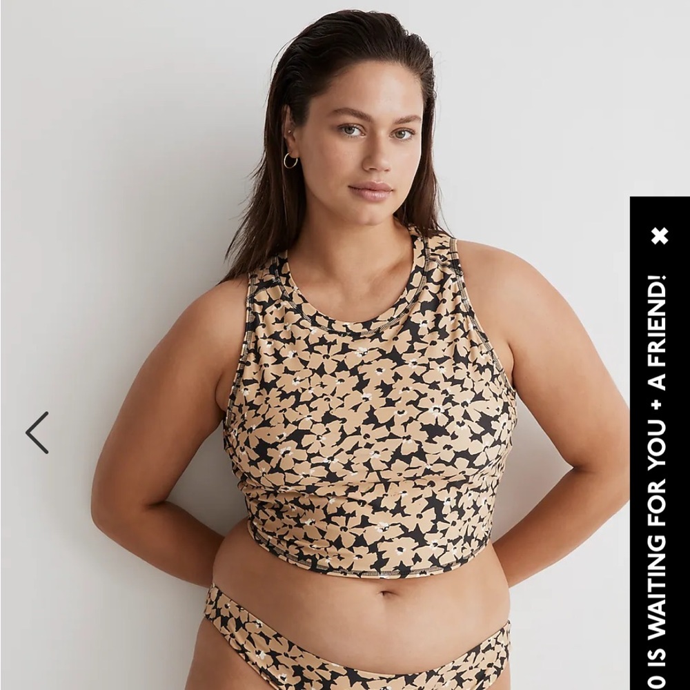 {Madewell} Tank Top Rash-guard Swim Top NWT